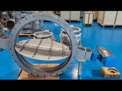 Büyük çaplı borulardaki yüksek sıcaklıklı duman gazı kontrolü için paslanmaz çelik boru valfi