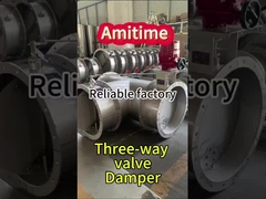 Elektrikli Üç Yönlü Kontrol Valfi Flanş Paslanmaz Çelik Havalandırılmış Kelebek Valfi