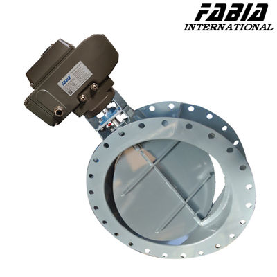 80mm 75mm 65mm Electric Carbon Steel Flanged Ventilation Butterfly Valve