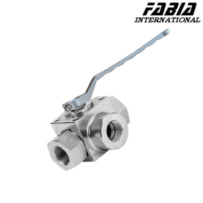 Manual High Pressure Three Way Ball Valve With Internal Teeth
