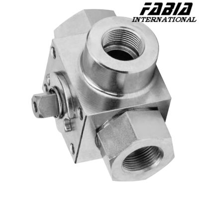 Manual High Pressure Three Way Ball Valve With Internal Teeth