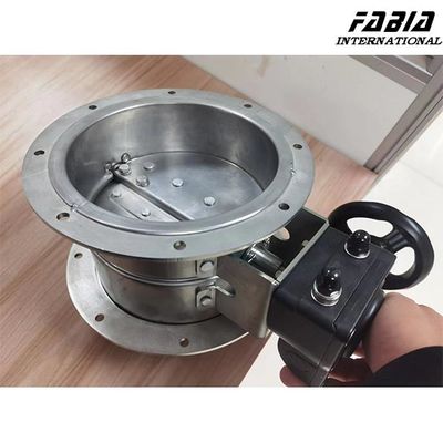 Manual/Pneumatic/Electric Control Round Butterfly Damper Valve For Air Volume Control