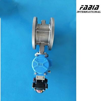 Centerline Pneumatic  Stainless Steel Flanged Butterfly Valve For Oil And Gas Industry