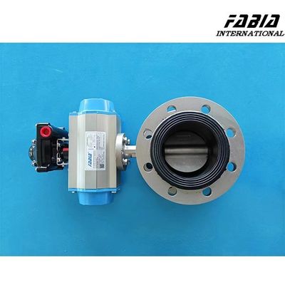 Centerline Pneumatic  Stainless Steel Flanged Butterfly Valve For Oil And Gas Industry