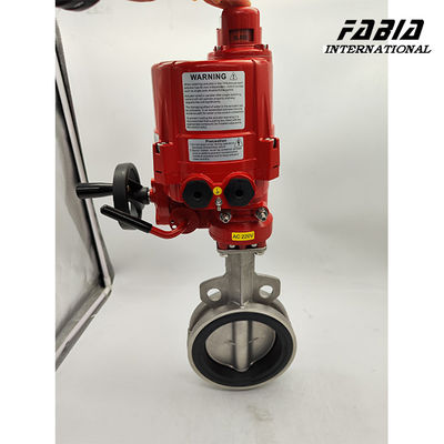 DN65 Stainless steel  Butterfly Valve wafer style electric vs pneumatic actuator