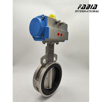 DN65 Stainless steel  Butterfly Valve wafer style electric vs pneumatic actuator