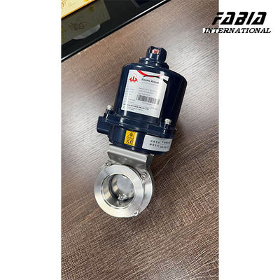 KF50 Stainless Steel Electric Butterfly Valve Hard Seal Quick Installation PN16 Pressure Rating
