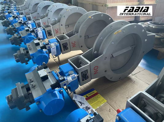 Pneumatic Stainless steel Flange Butterfly Valve  Industry Complete Specifications Ship