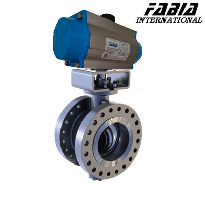6 inç 10 inç Flanged Pneumatic Butterfly Valve Paslanmaz Çelik