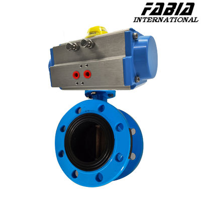 Pnömatik Kauçuk Kaplama Flanged Kauçuk Kelebek Valfi