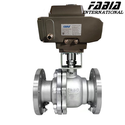Elektrik Flanged Paslanmaz Çelik Top Valf Yüksek Basınç İki Parça