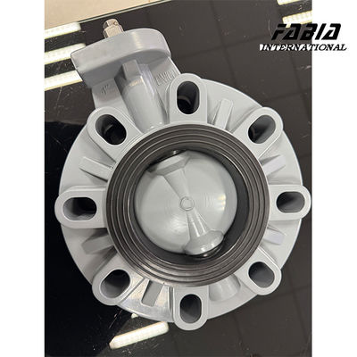 Soft Seal EPDM Electric Butterfly Valve Lug PVC Damper Lightweight Effective
