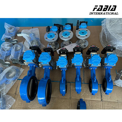 10'' WCB  Butterfly Valve Wafer Style 200Psi  soft seat valve low leakage