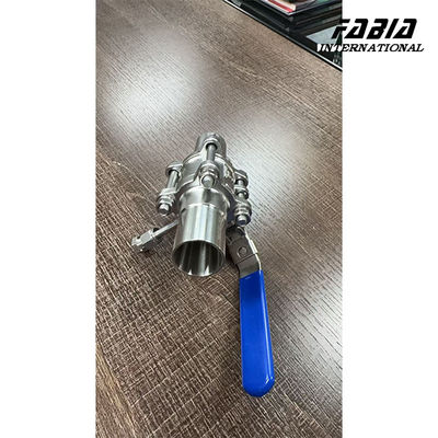 Yüksek Sıcaklığa Dayanıklı Üç Parçalı Küresel Vana, Temizleme Portu ve Reaksiyon Kaplarını Temizlemek İçin Kol Kolu
